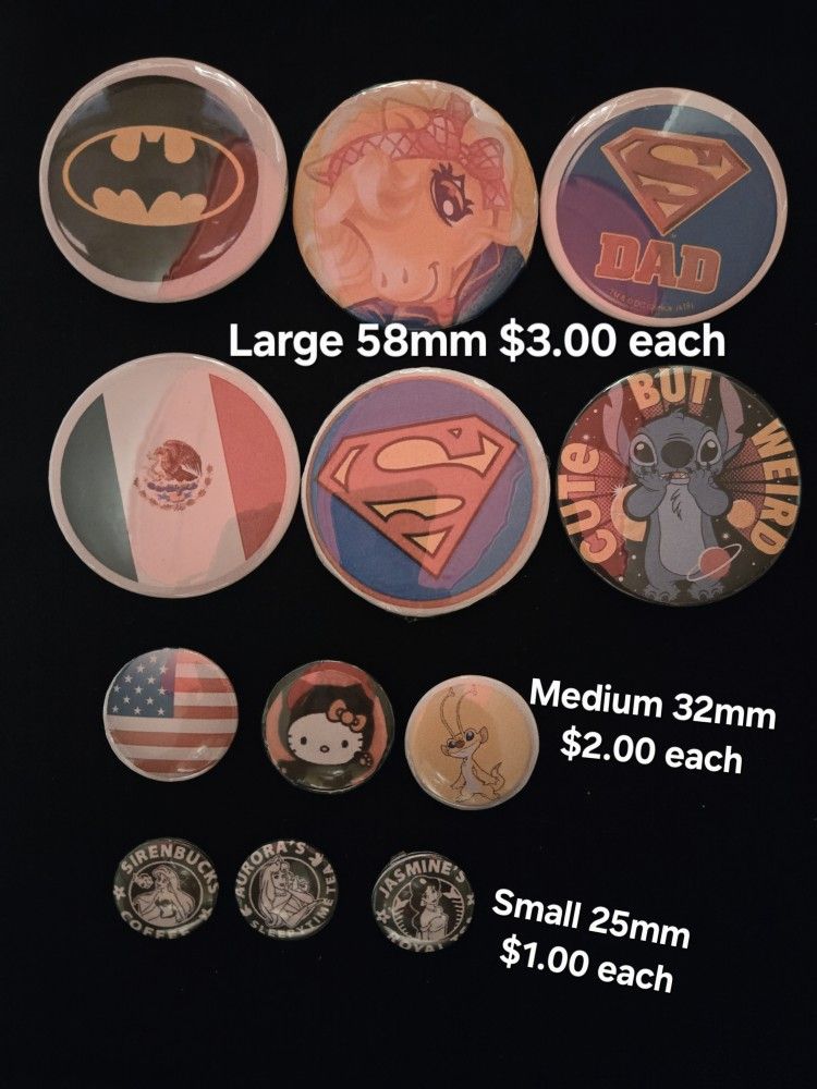 Pin Back Button Custom