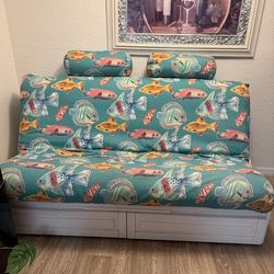 Sofá cama con gaveteros para almacenar