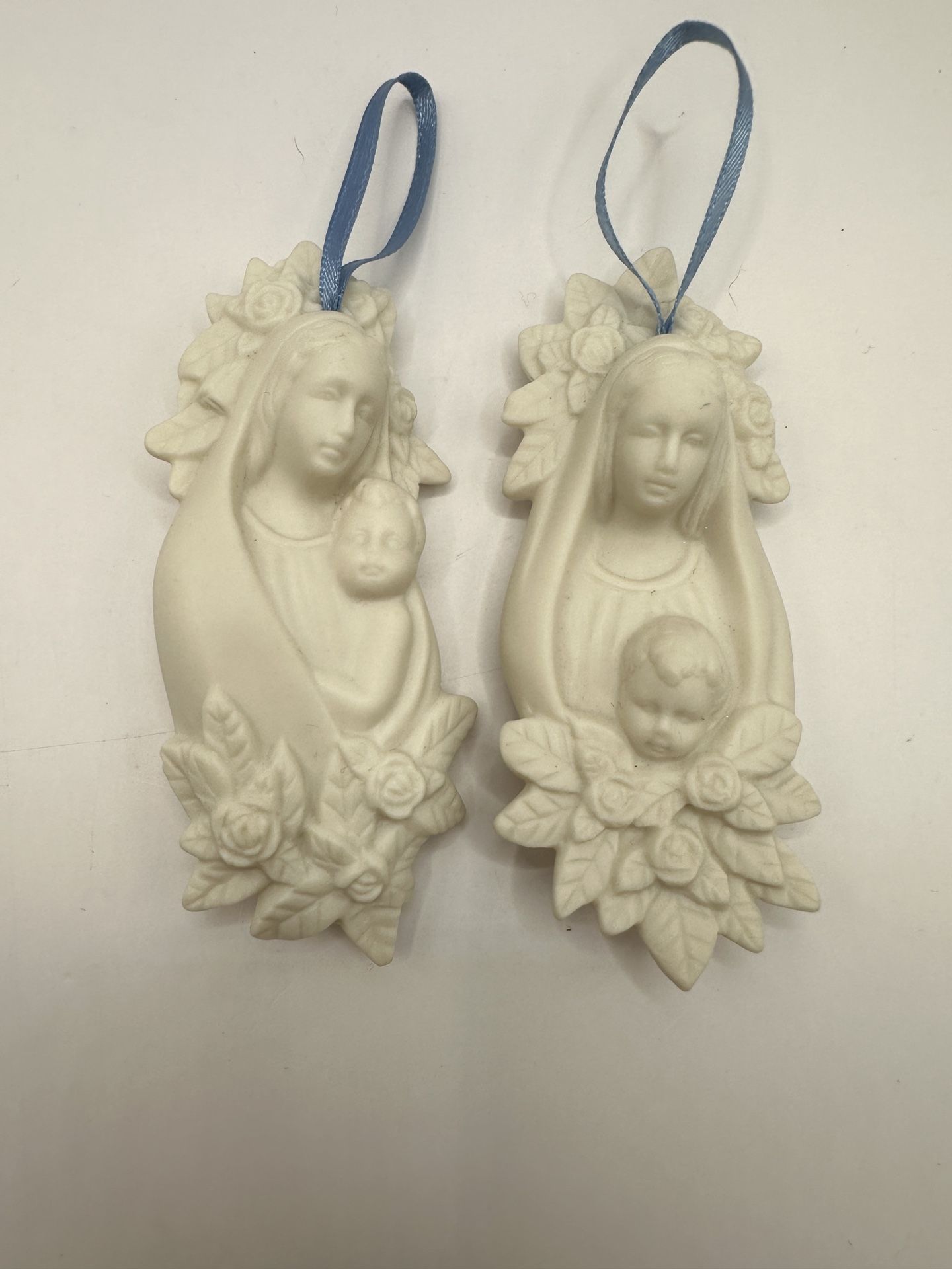 Mary and Baby Jesus Porcelain Ornament Virgin Mary Matte Finish