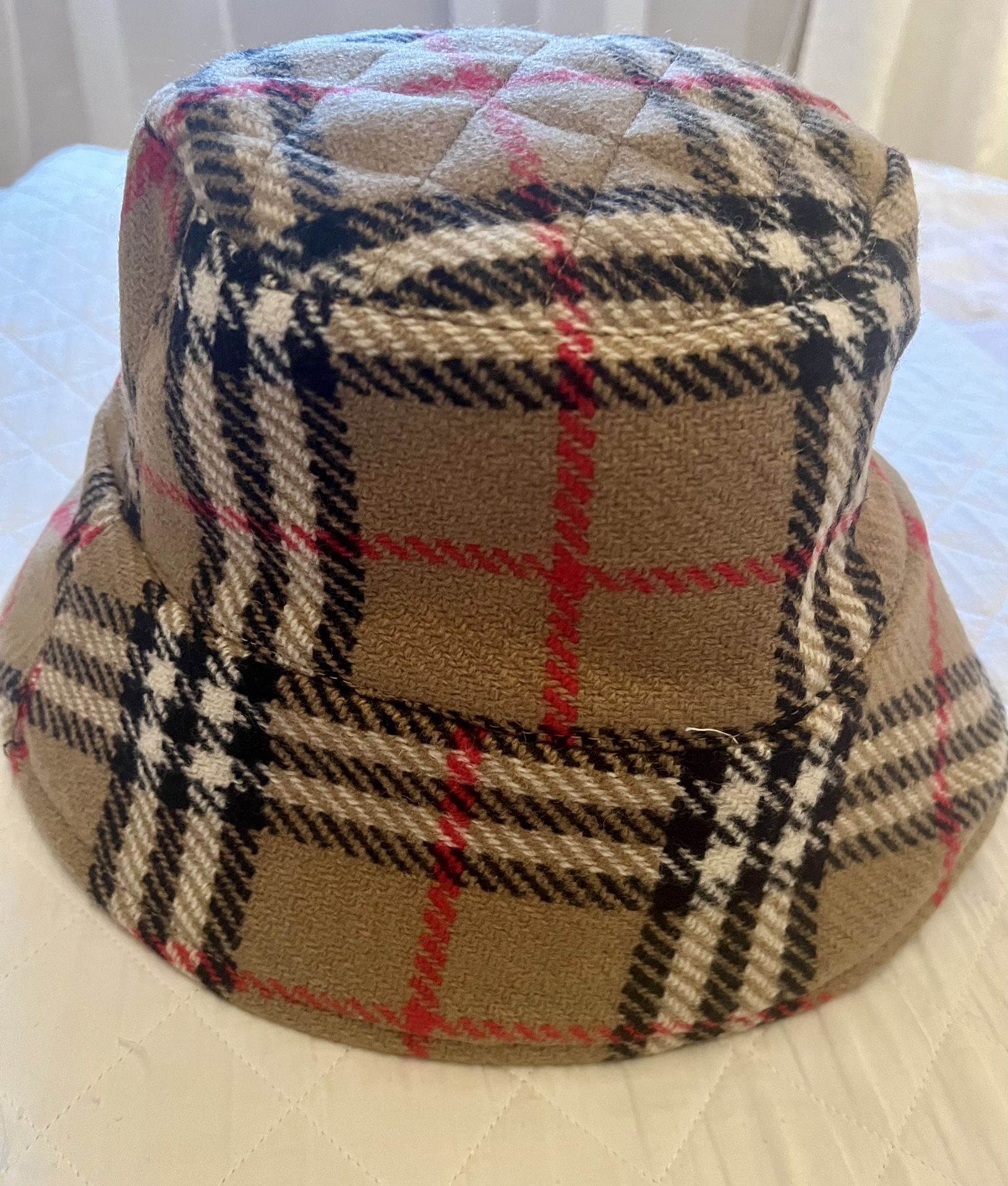 Vintage  Burberry Wool Bucket Hat 