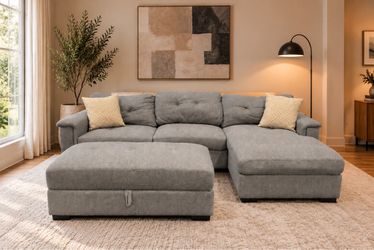 Large Gray Sectional Couch Free Delivery