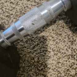 55lb Hex Rubber Dumbbell