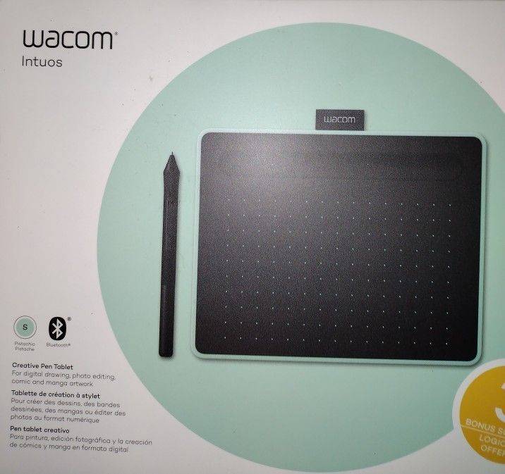 Wacom Intuos Wireless Graphic Tablet , Pistachio 7.9"x 6.3" .