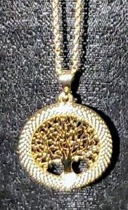 Gold Benevolence Necklace With Tree Of Life Pendant