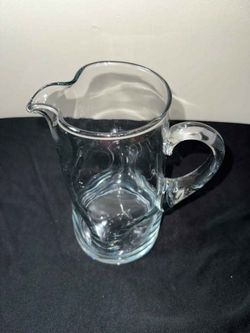 Dimpled Clear Glass Pitcher