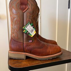 DOUBLE H MEN'S BOOT BARN EXCLUSIVE DOMESTIC PULL-ON WORK BOOTS - STEEL TOE 8.5D