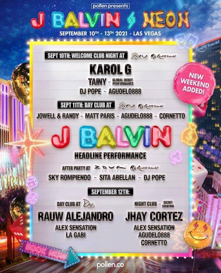 J Balvin Neón Tickets