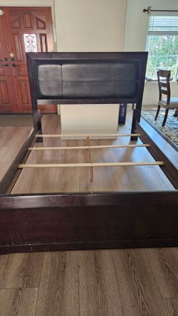 Queen bed frame and headboard