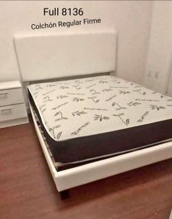 New, affordable double bed with mattress included