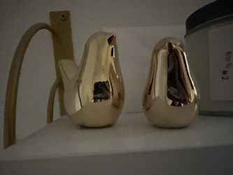 set of 2 birds gold