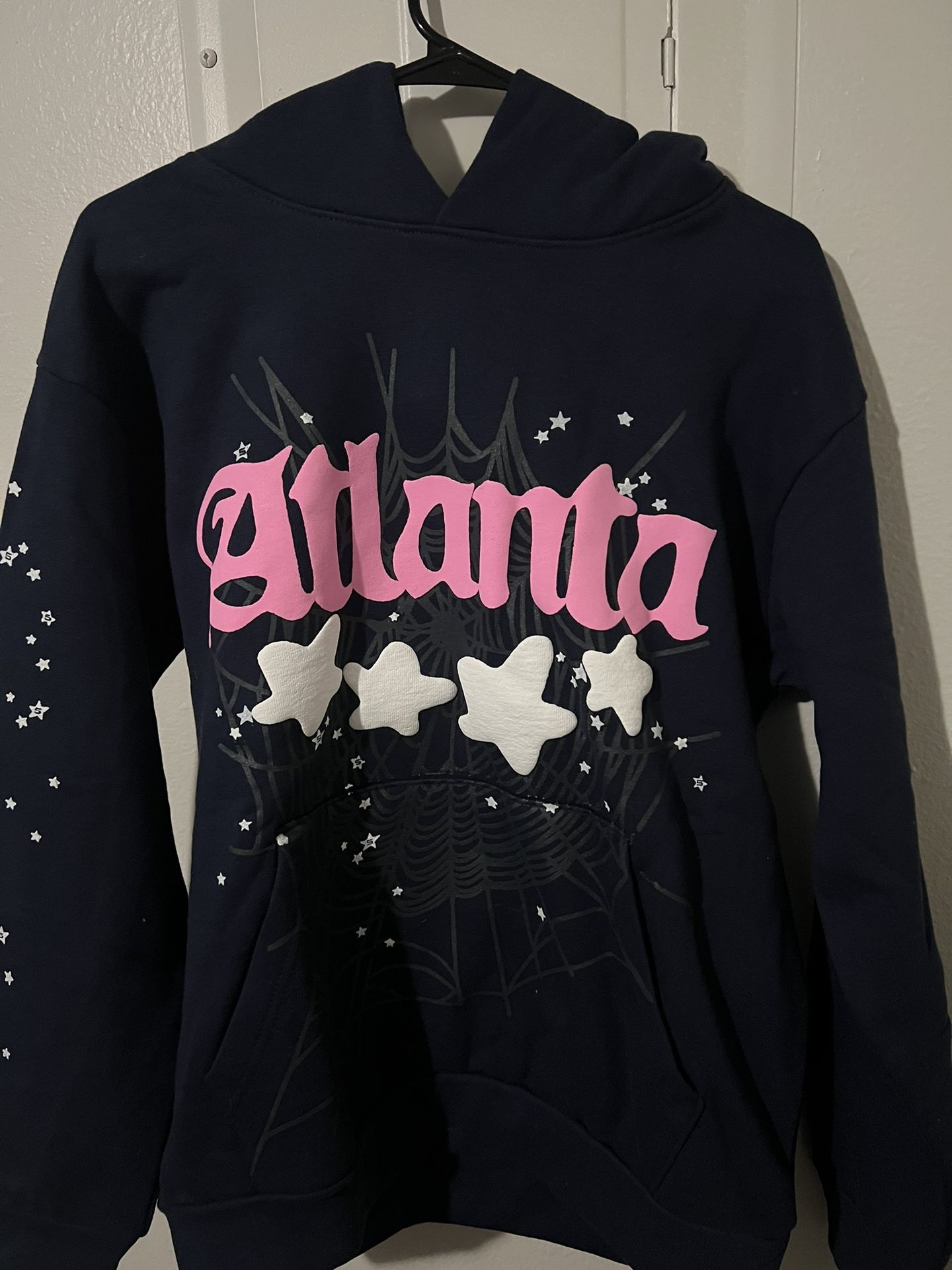 Sp5der Hoodie Atlanta Navy Size Medium