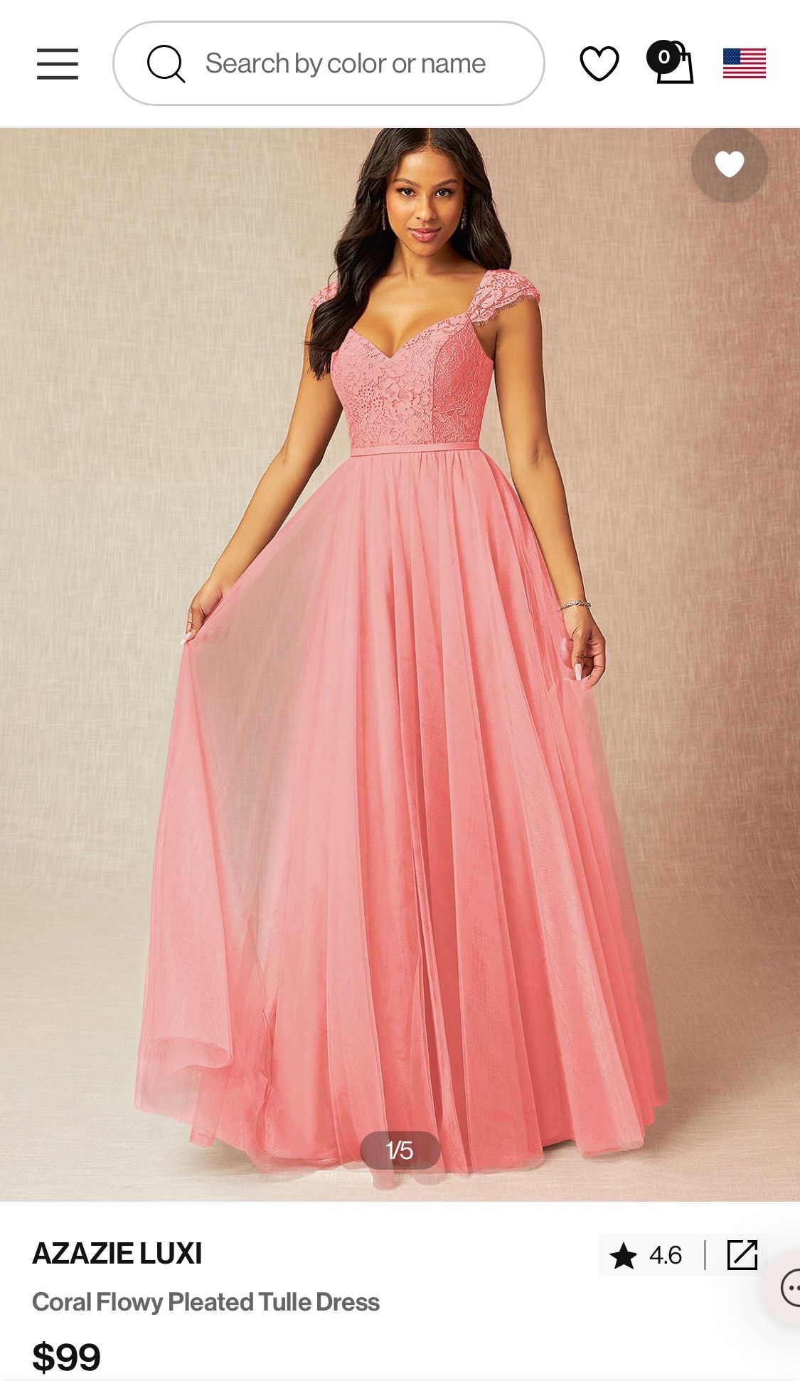 Coral Bridesmaid Dress Size 12