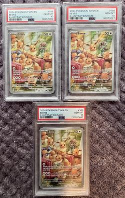 Eevee IR - 2024 Pokemon Twilight Masquerade - Illustration Rare - PSA 10 Gem Mint