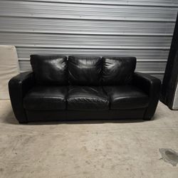Leather Sofa Color Black