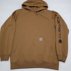 Carhartt Hoodie Adult Medium Graphic Pullover Sweatshirt Drawstring