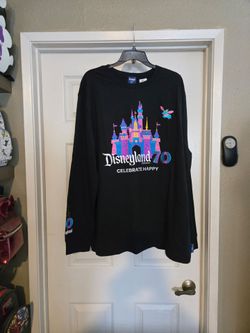 Disneyland 70th Celebrate Black Long-Sleeve Tee Unisex
