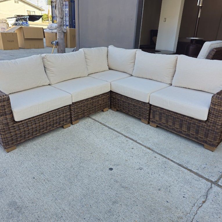 New Outdoor Sunbrella Patio Furniture Sectional Hdpe Wicker 