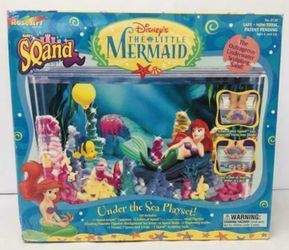 Vintage Disney The Little Mermaid Sqand RoseArt Under The Sea Playset 1997