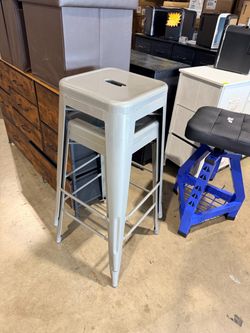 Metal Bar Stools Set of 2, 30inch