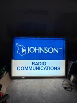 Vintage E.F. Johnson Radio Communications Sign