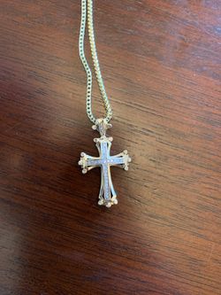 Diamond cross pendent
