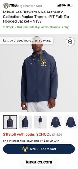 Nike Milwaukee brewers jacket.  Brand new!!!  Men’s small