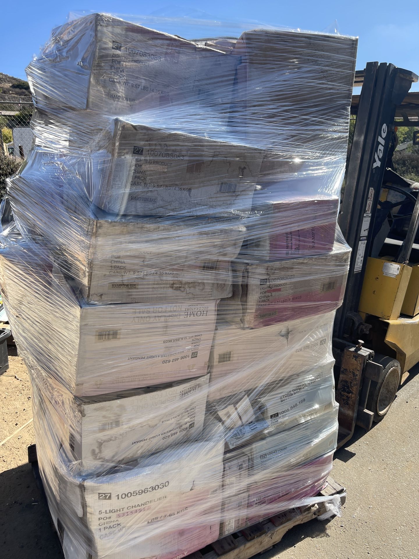 Pallet With New Lights & Fans