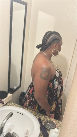 4 straight backs into bun