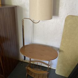 Table With Attached Lamp