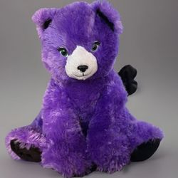 Build A Bear Spooky Kitty Halloween Special Edition Plush Purple Cat With Bow