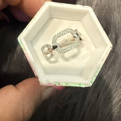 925 Silver Ring with Rhinestones