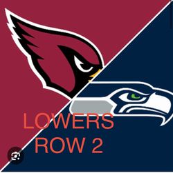 2 tickets Cardinals Seahawks Tickets Lowers Row 2
