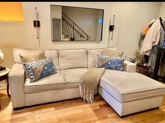 L-shaped sectional sofa.