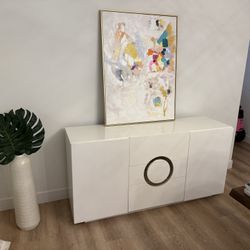 White Modern Armani Media Console 