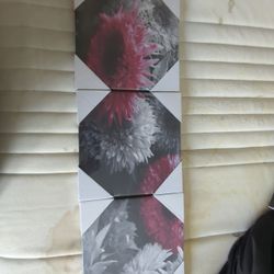 3 Piece Flower Picture 