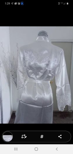 BRIDE ROBE White/Silver. M-XL.