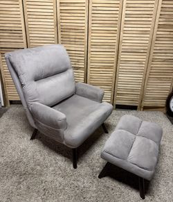 Recliner Accent Chair With Ottoman