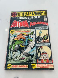 Brave and the Bold #114 Batman/Aquaman - 100 Page Giant - DC Comics 1974, Jim Aparo, Low Grade VG  Spine split, creases, heavy wear, etc, complete and