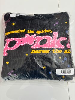 Sp5der Black Graphic Hoodie Size Small