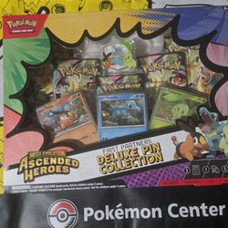 Pokemon Center Mega Evolution Ascended Heroes First Partners Deluxe Pin Collection
