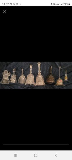 Collection of vtg. Crystal Bells 