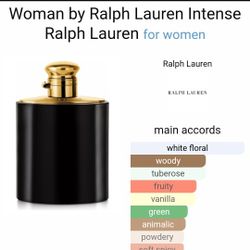 RL Women Intense Perfume 3.4 OZ Big Bottle 