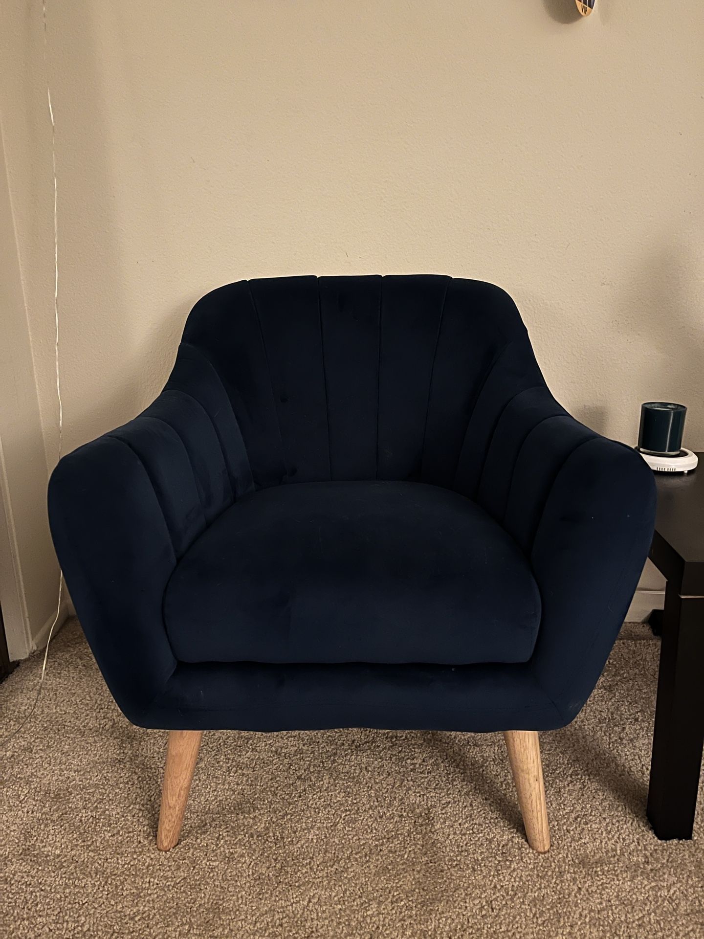 cozy blue chair for bedroom living room office