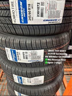 245/60R18 KUMHO Set of Tires Installed and Balanced Set de Llantas Nuevas Instaladas y Balanceadas