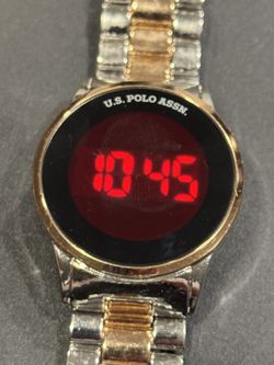 US Polo Assn Red Digital  Watch US2138BU New Battery Installed WORKS. No instructions on how to operate or set the watch