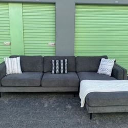 Charcoal Grey Sectional Couch