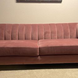 Pink Velvet Couch