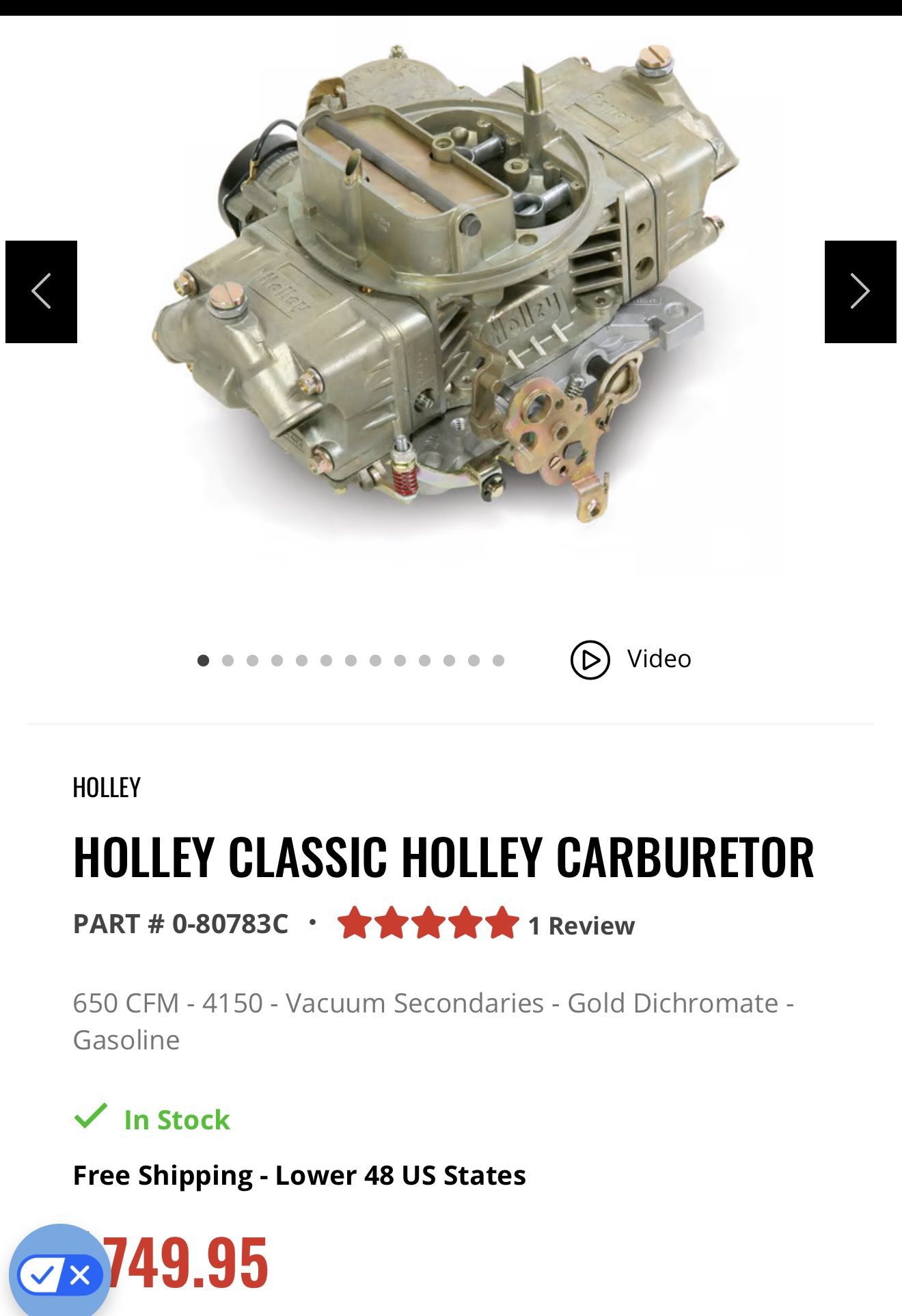 HOLLEY 650cfm