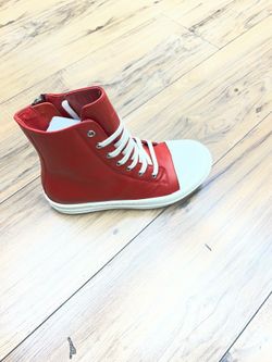 Rick Owens Red Sneakers