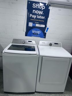 SAMSUNG WASHER AND. DRYER SET